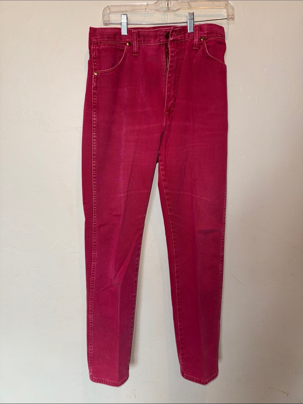 Vintage High-Rise Red Wrangler Jeans 11x34